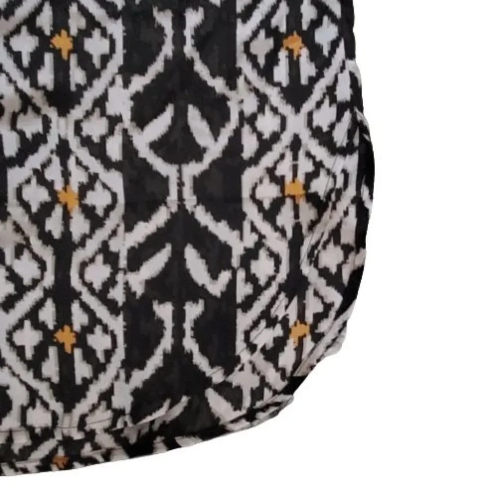 Acrobat Women's 100% Silk Sleeveless Black/White Print Tunic Dress Size Medium - Picture 4 of 10